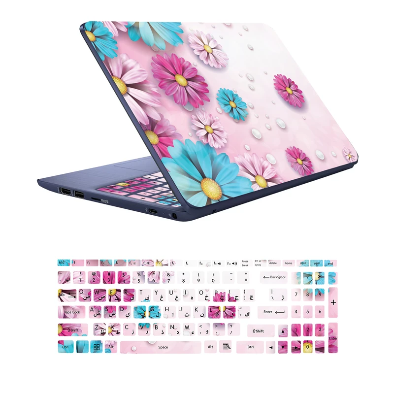 استیکر لپ تاپ کد G-09 به همراه برچسب حروف فارسی کیبورد
