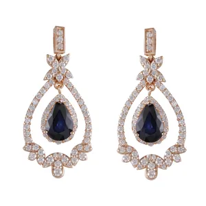 گوشواره طلا 18 عیار زنانه جواهری گاندی مدل 29732