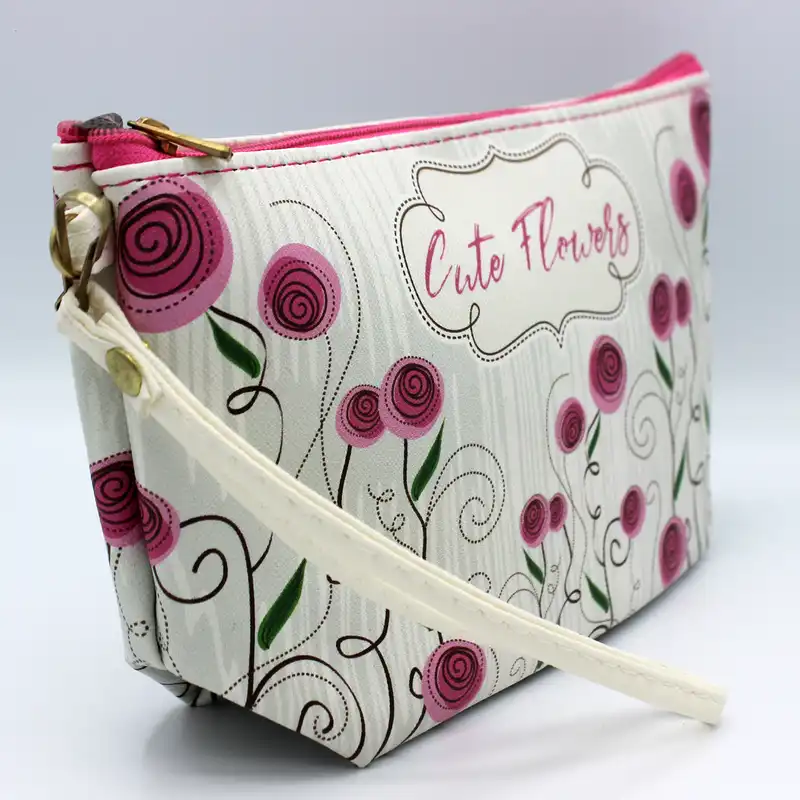 کیف لوازم آرایش طرح گل کد IDM 250