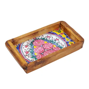  سینی طرح کاشی کاخ گلستان مدل c-11