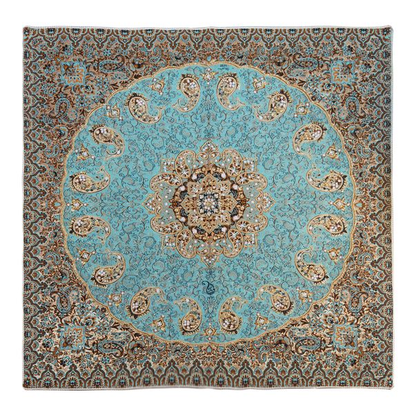 رومیزی سرمه دوزی ترمه اسحاقی مدل سوسن کد S01 رومیزی سرمه دوزی ترمه اسحاقی مدل سوسن کد S01