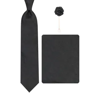  ست کراوات و دستمال جیب و گل کت مردانه جیان فرانکو روسی مدل GF-PA410-BK