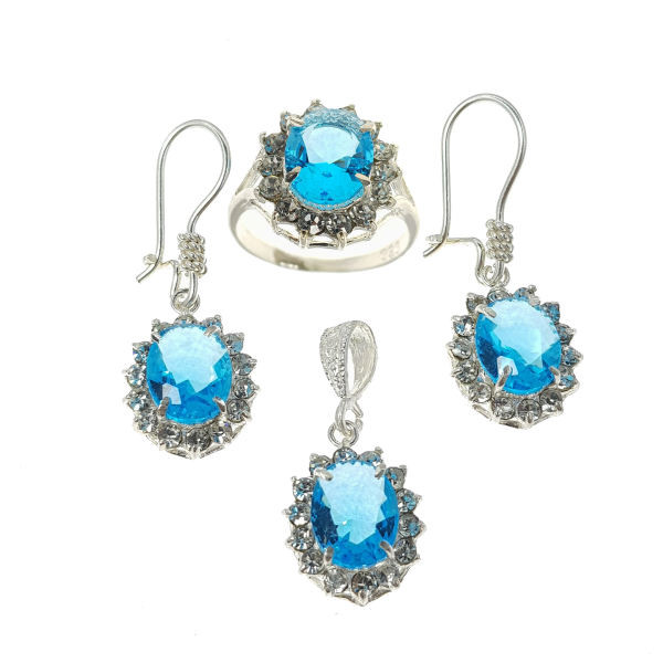 نیم ست نقره زنانه سلین کالا مدل Ce-topa1 نیم ست نقره زنانه سلین کالا مدل Ce-topa1