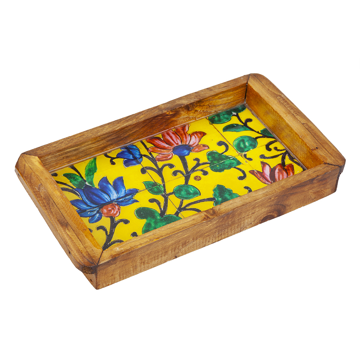 سینی طرح کاشی کاخ گلستان مدل C-15