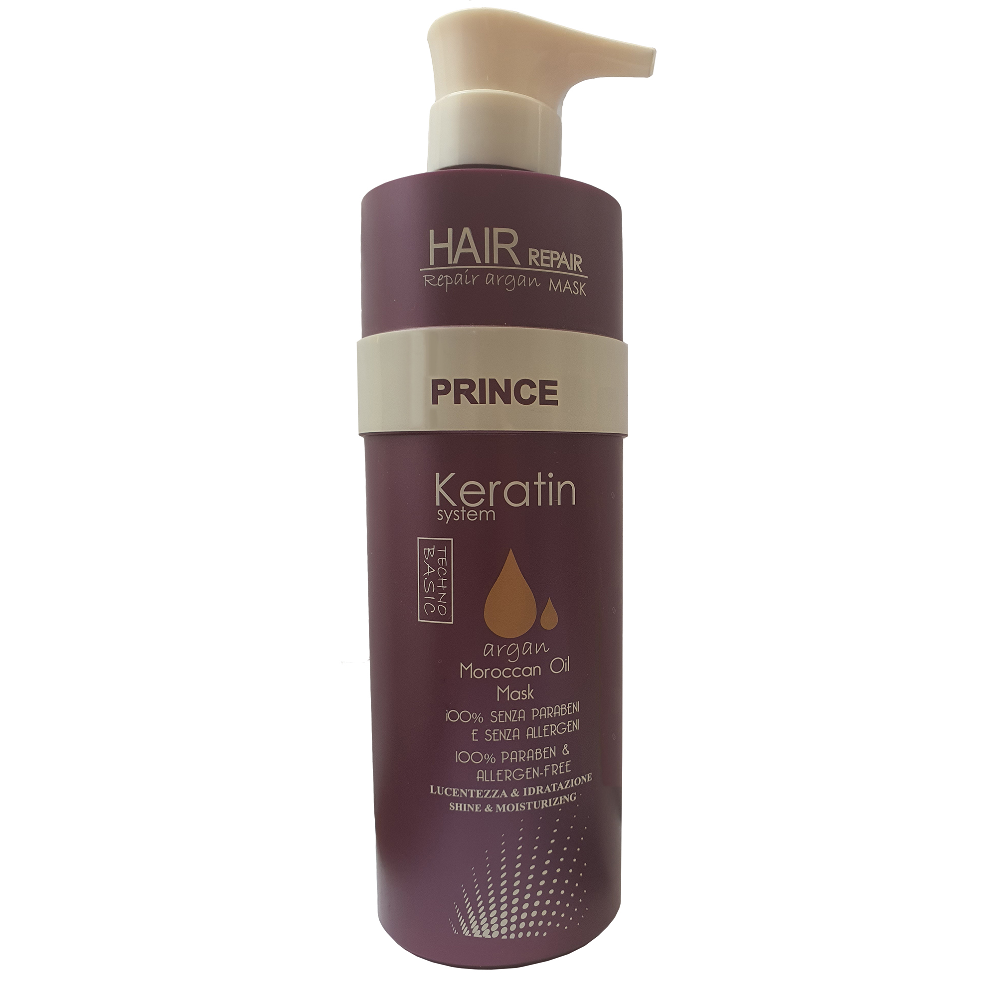 ماسک مو  پرینس مدل Keratin حجم 750 میلی لیتر