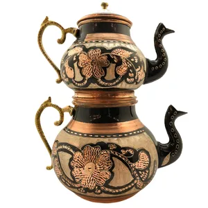 ست کتری و قوری مسی کد 17