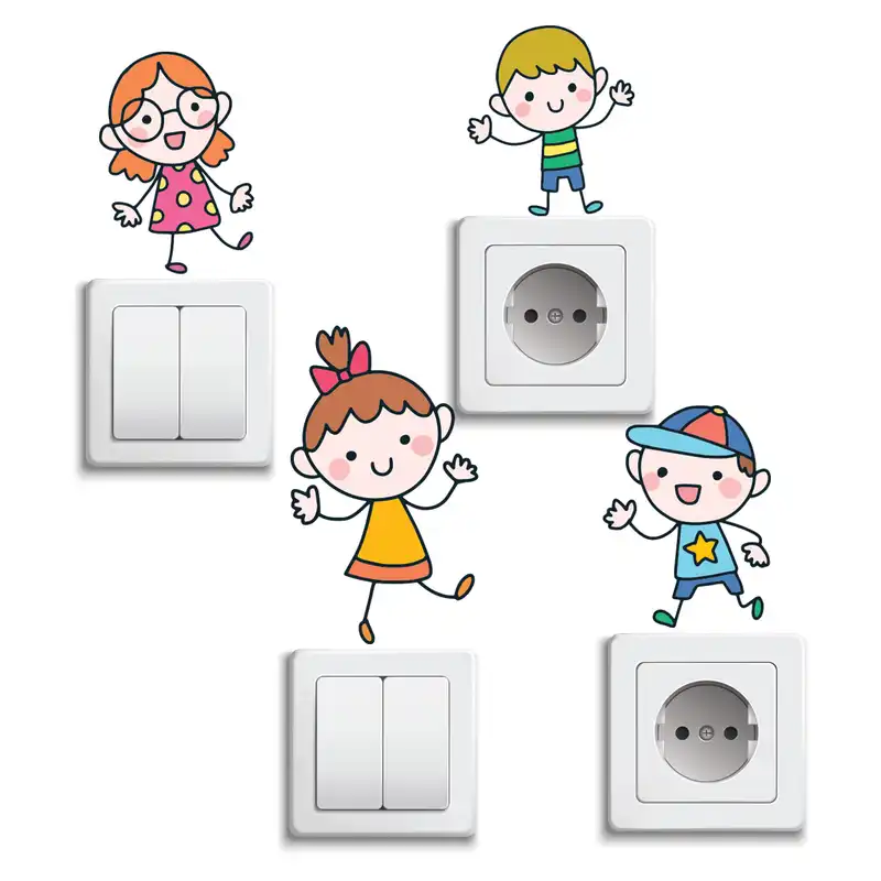 استیکر کلید پریز  کد  153 بسته ۴ عددی