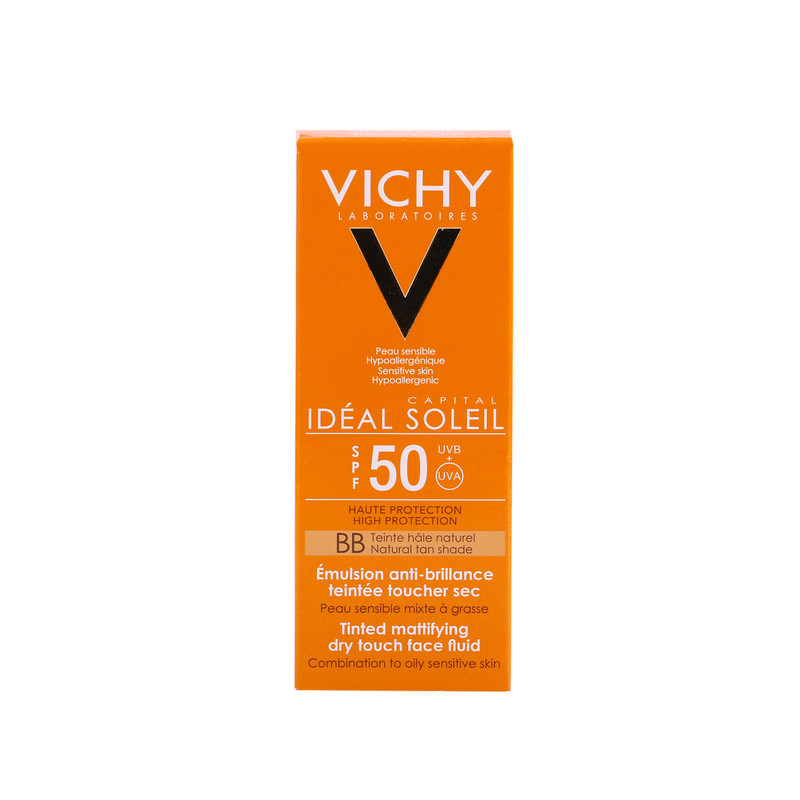 فلوئید ضد آفتاب ویشی سری Ideal Soleil مدل Dry Touch حجم 50 میلی لیتر