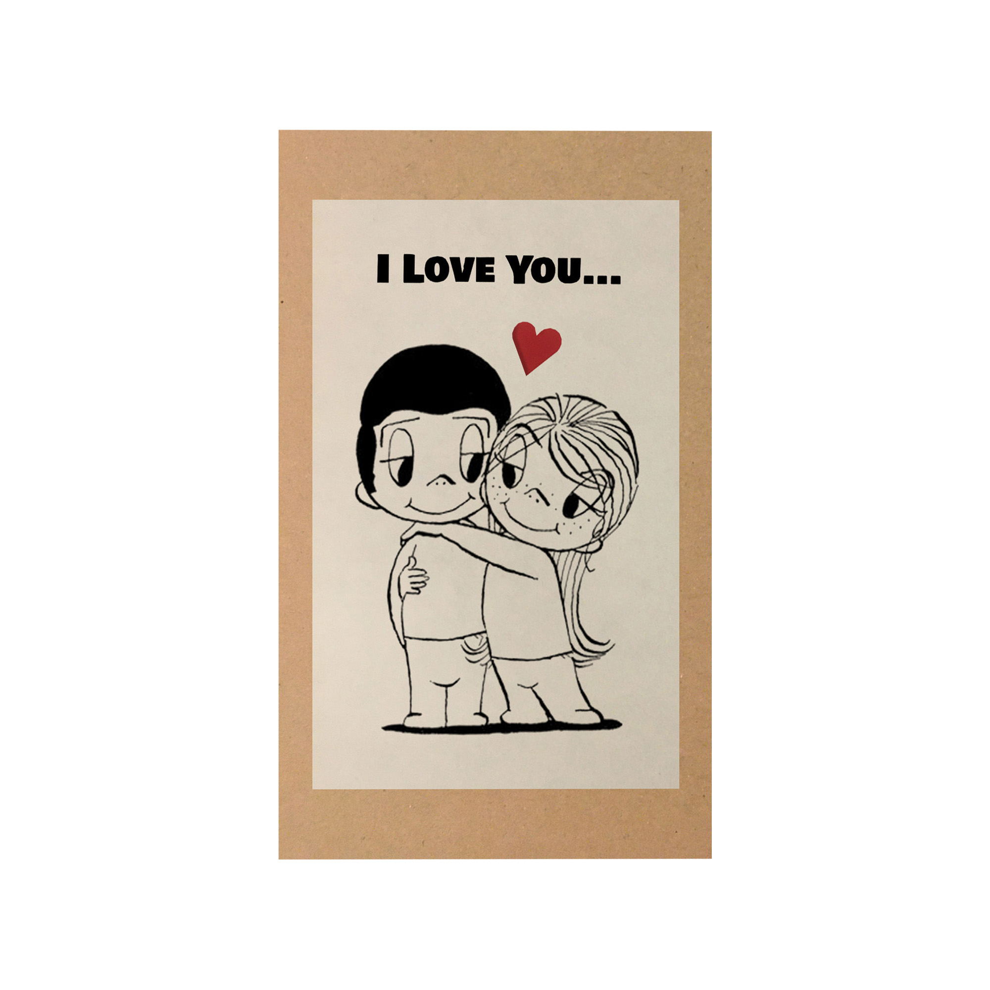 کارت پستال طرح I Love You کد A112