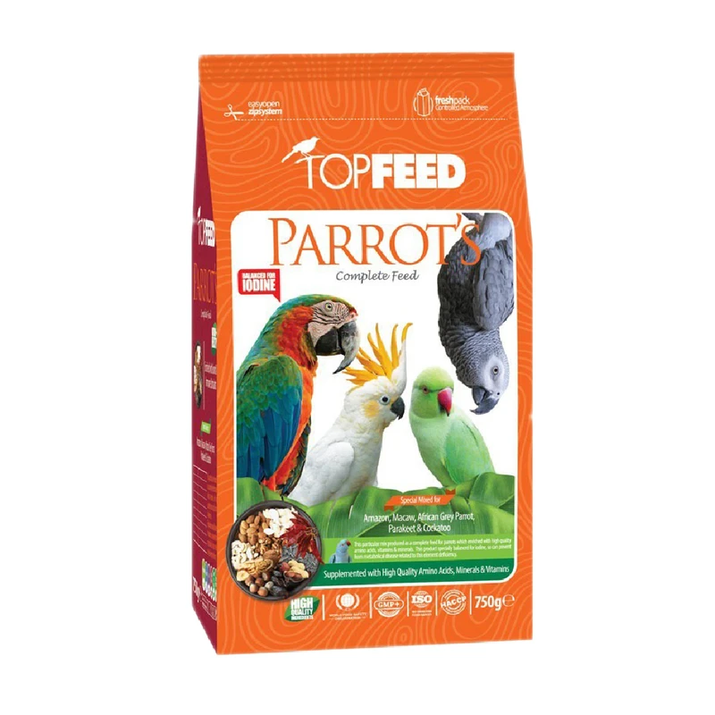 غذای خشک طوطی سانان تاپ فید مدل Parrot Complete Feed وزن 750 گرم