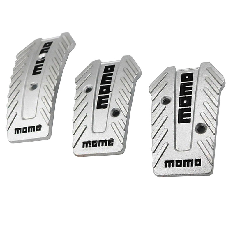 روکش پدال خودرو مومو مدل Silv3 مجموعه 3 عددی