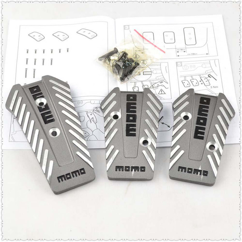 روکش پدال خودرو مومو مدل Silv3 مجموعه 3 عددی