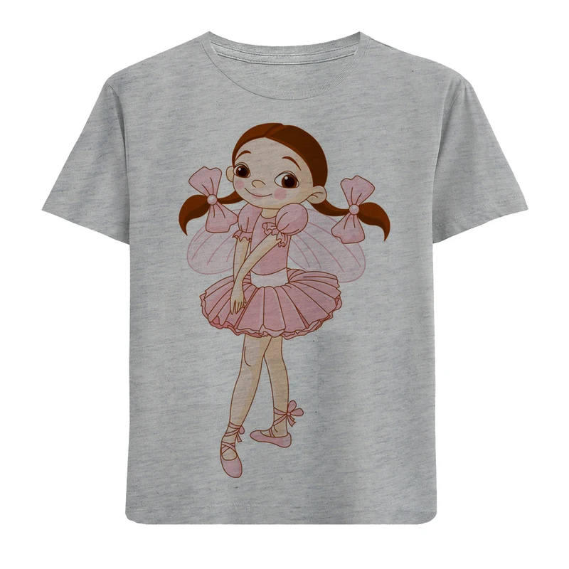 تیشرت آستین کوتاه دخترانه طرح دختر کد F81