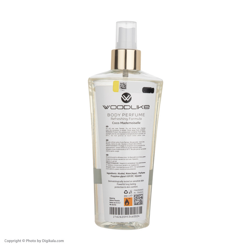 بادی اسپلش زنانه وودلایک مدل Coco حجم 250 میلی لیتر