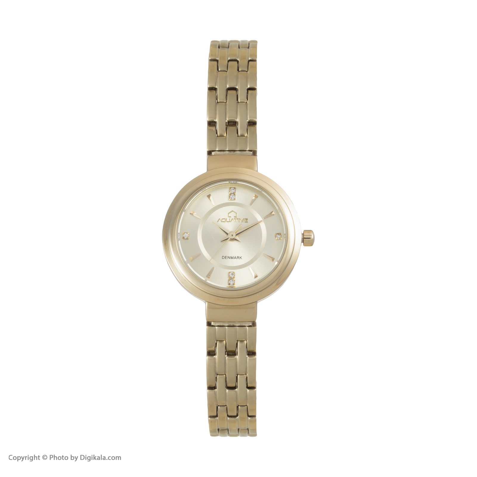 ساعت مچی عقربه ای زنانه آکوآ تایم مدل 30206-01 - طلایی - 2