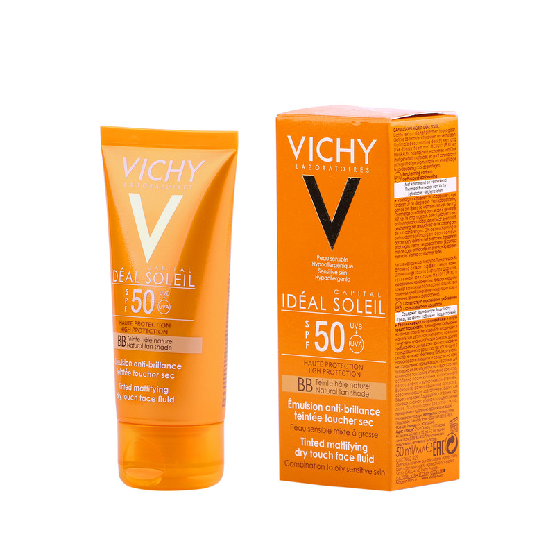 فلوئید ضد آفتاب ویشی سری Ideal Soleil مدل Dry Touch حجم 50 میلی لیتر