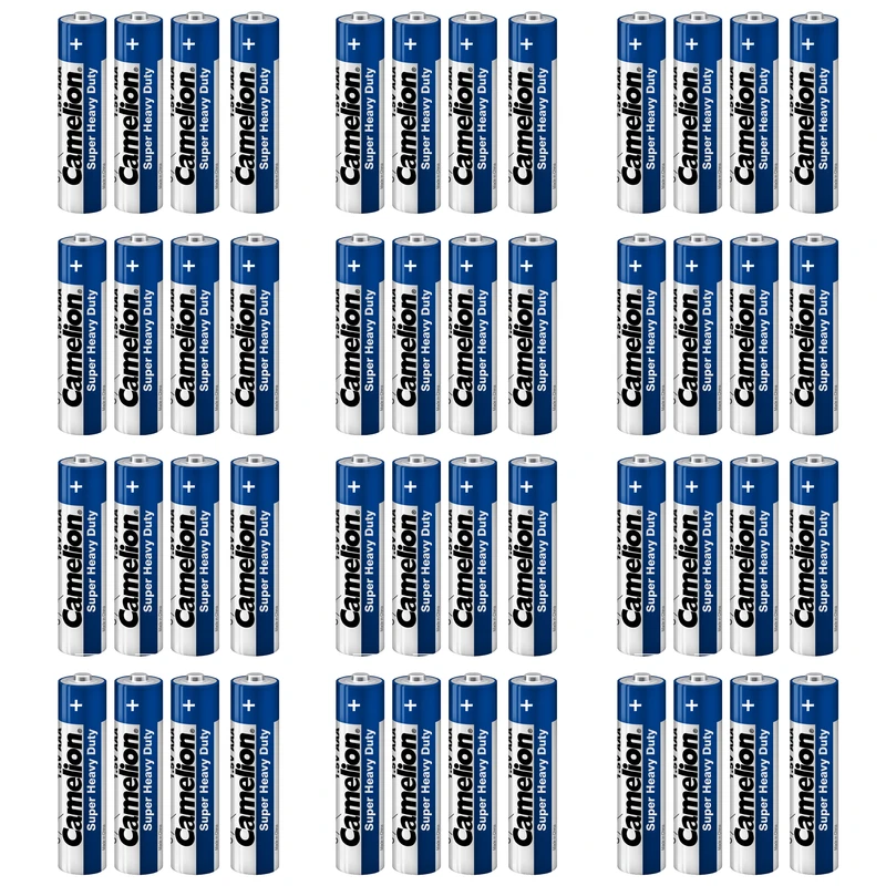 باتری نیم قلمی کملیون مدل Super Heavy Duty بسته 48 عددی 