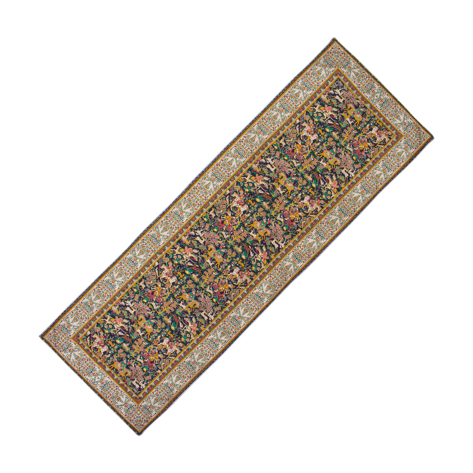 ست رومیزی ۵ تکه ترمه مدل شکارگاه کد steave007