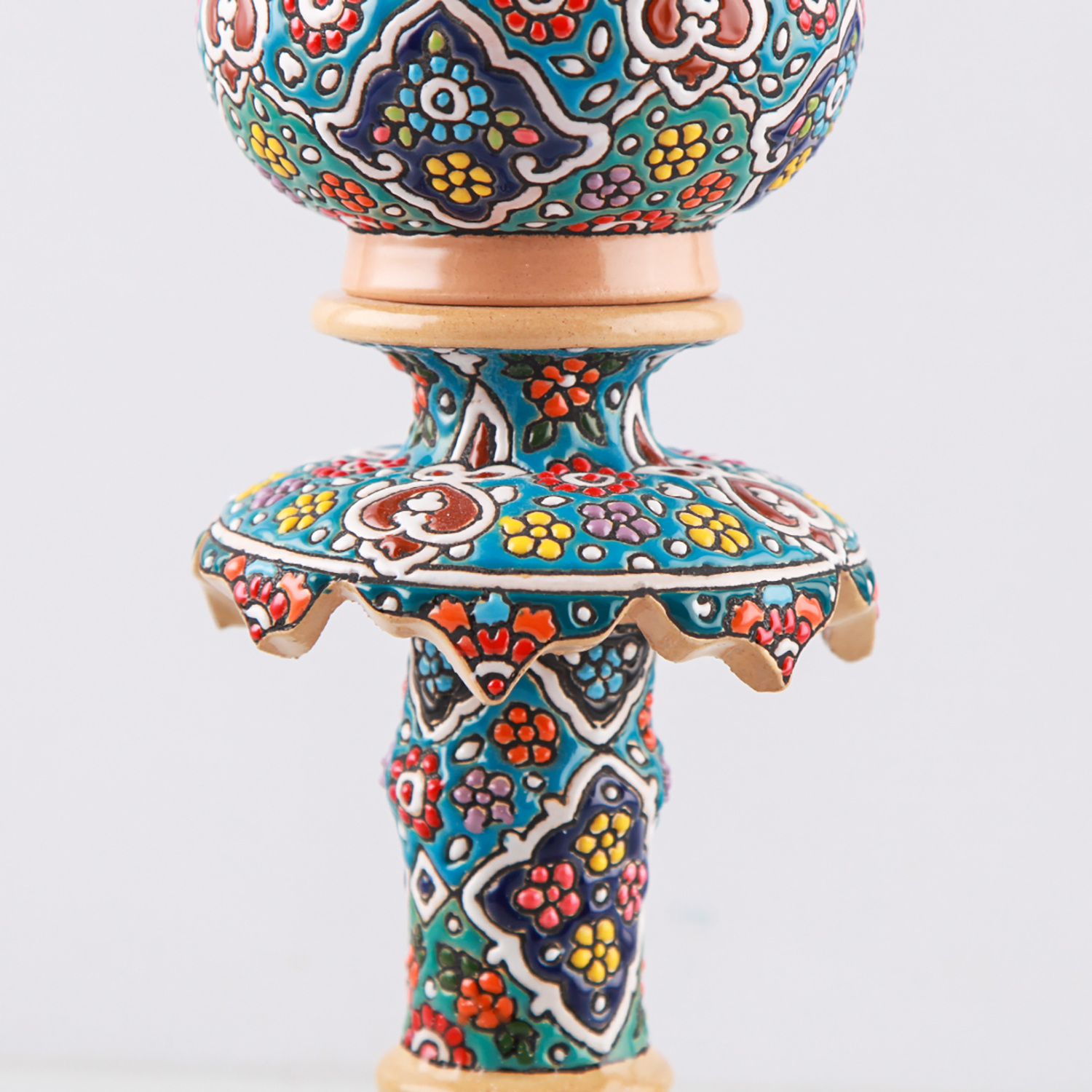 شمعدان میناکاری سفالی هیراد کد 79113