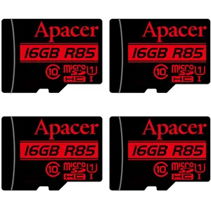  کارت حافظه microSDHC اپیسر مدل AP16G کلاس 10 استاندارد  UHS-I U1 سرعت 85MBps ظرفیت 16 گیگابایت بسته 4 عددی
