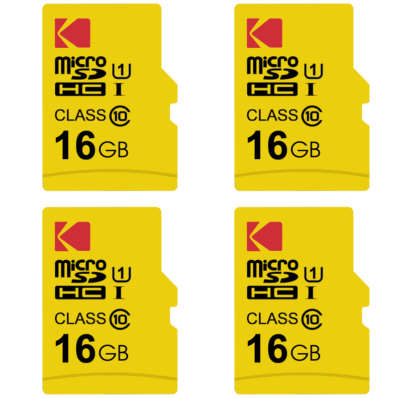 کارت حافظه microSDHC کداک مدل Premium Performance کلاس 10 استاندارد UHS-I U1 سرعت 85MBps ظرفیت 16 گیگابایت بسته 4 عددی