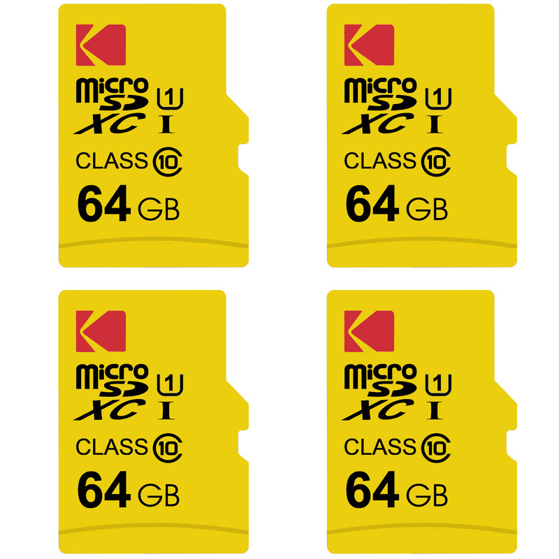 کارت حافظه microSDXC کداک مدل Premium Performance کلاس 10 استاندارد UHS-I U1 سرعت 85MBps ظرفیت 64 گیگابایت بسته 4 عددی
