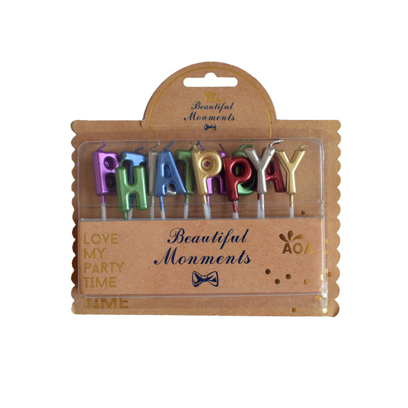 شمع تولد طرح هپی مدل Ca-018 مجموعه 13 عددی