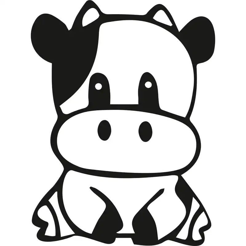 استیکر طرح گاو کد a-201