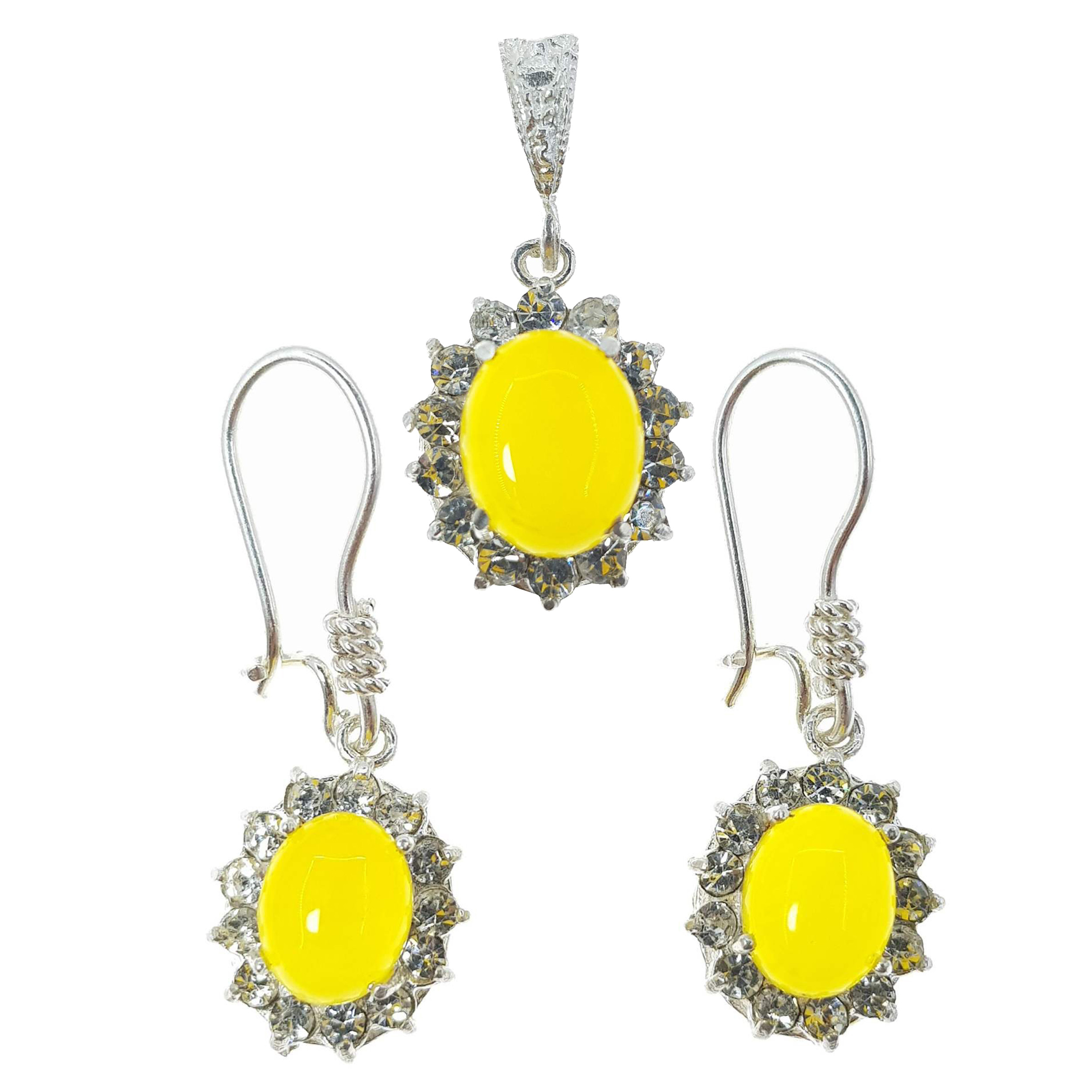 نیم ست نقره زنانه سلین کالا مدل عقیق شرف الشمس کد Ce-sha2