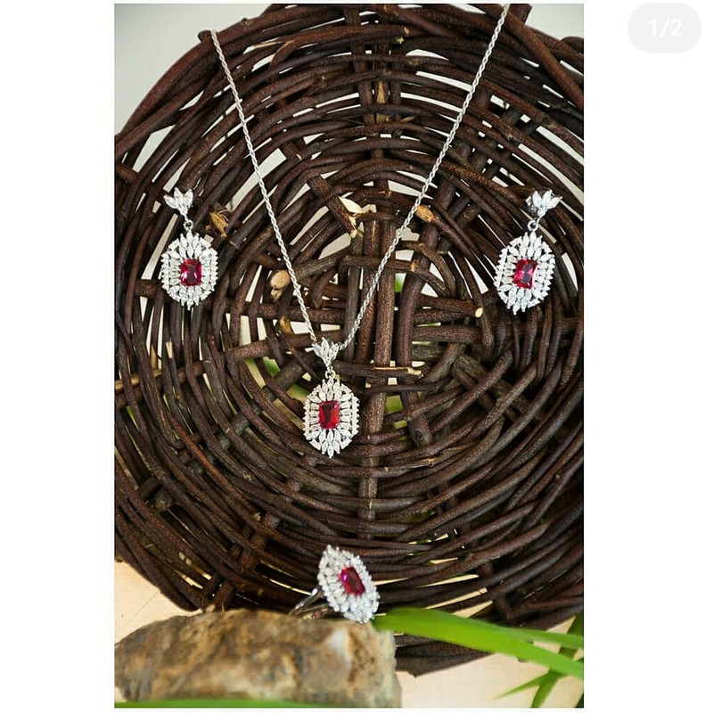 نیم ست نقره زنانه مدل 44