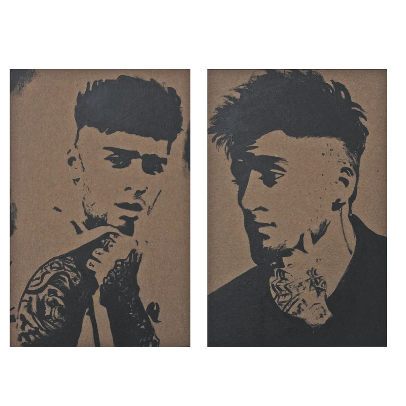 تابلو نقاشی اکریلیک مدل zayn_03 مجموعه دو عددی