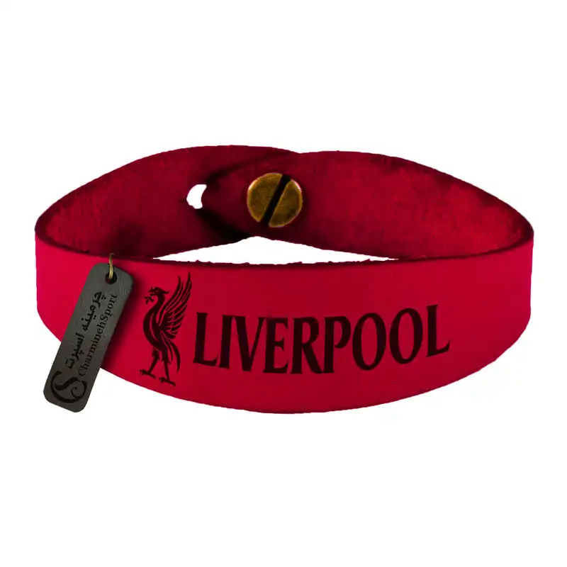 دستبند چرمینه اسپرت طرح لیورپول کد 6001-R