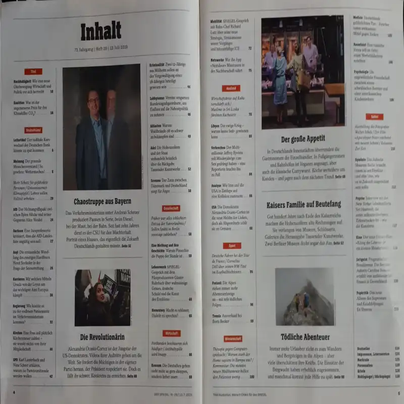 مجله اشپیگل جولاي 2019