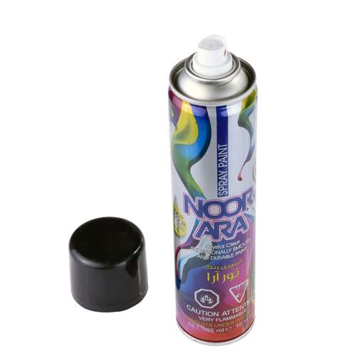 اسپری رنگ مشکی روغنی نورآرا مدل B -01 حجم 300 میلی لیتر