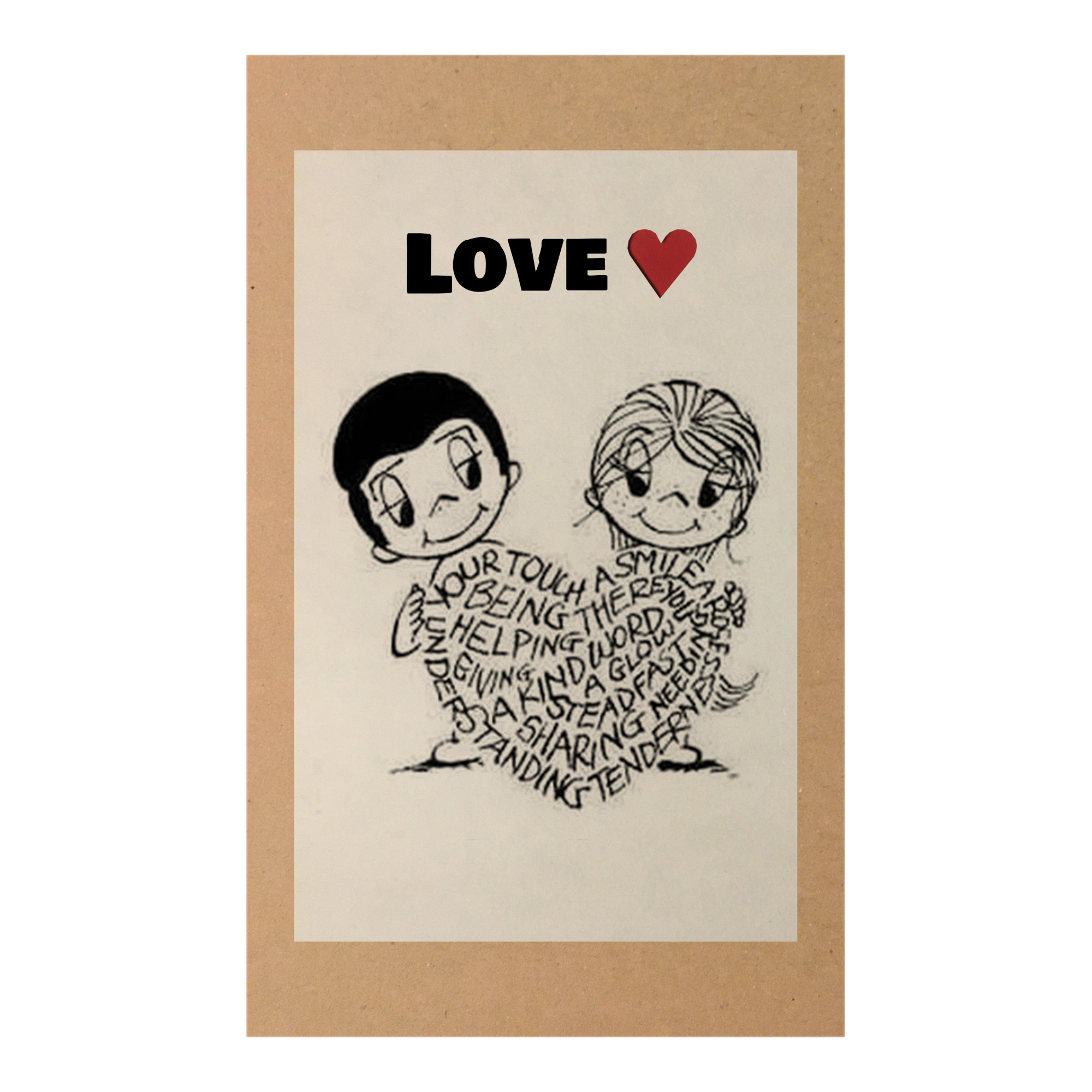  کارت پستال طرح Love کد A121