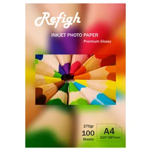 کاغذ عکس گلاسه رفیق مدل Premium سایز A4 بسته 100 عددی