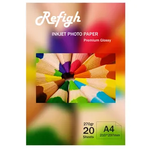 کاغذ عکس گلاسه رفیق مدل Premium سایز A4 بسته 20 عددی