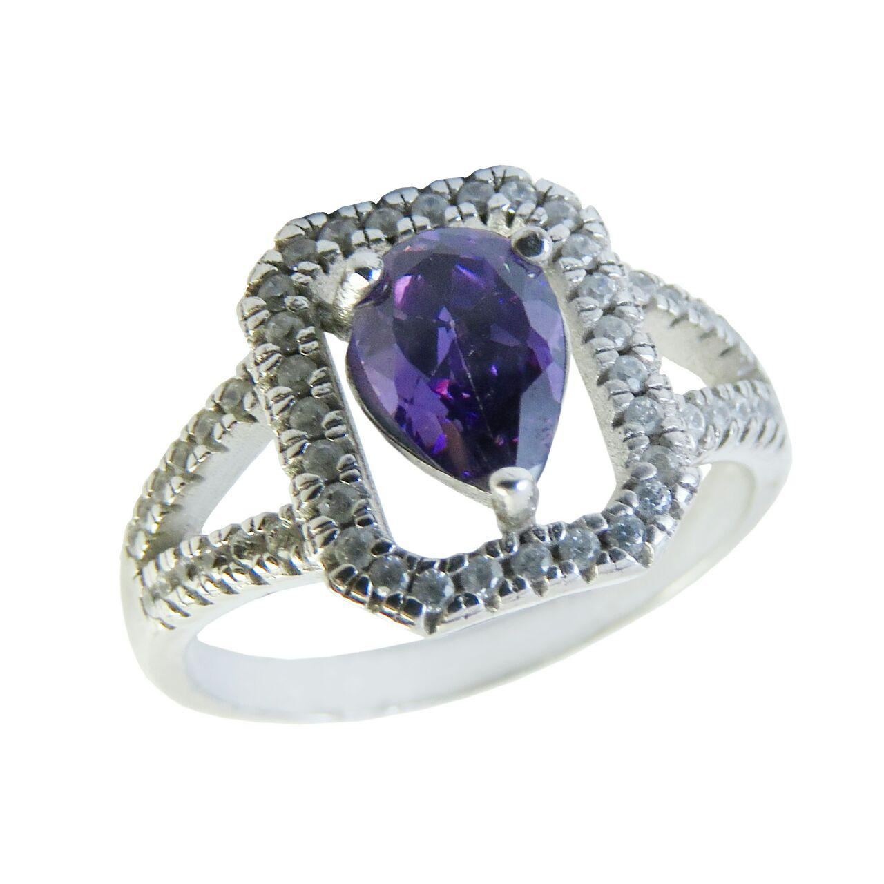 انگشتر نقره زنانه کد 2390