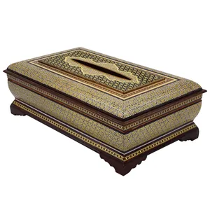 جعبه دستمال کاغذی خاتم کاری کد 472