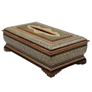 جعبه دستمال کاغذی خاتم کاری کد 471