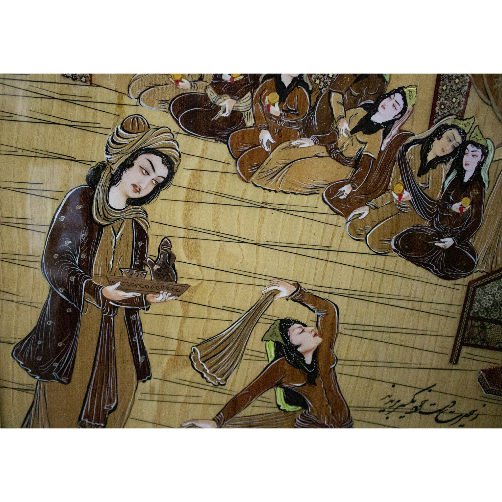 تابلو معرق کاری طرح یوسف و زلیخا مدل c3