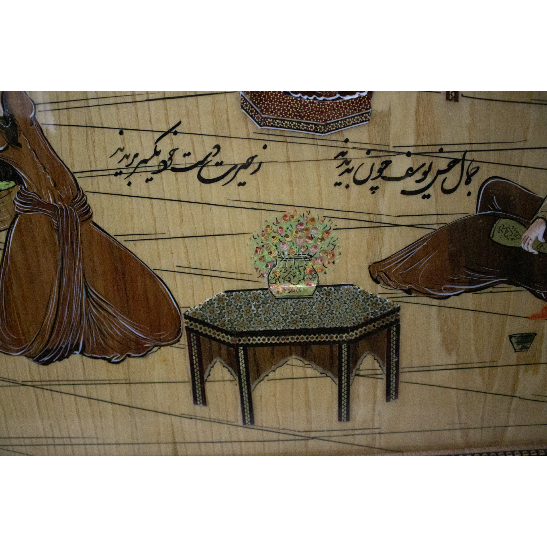 تابلو معرق کاری طرح یوسف و زلیخا مدل c3