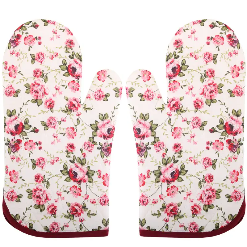 دستکش فر طرح گل بسته 2 عددی