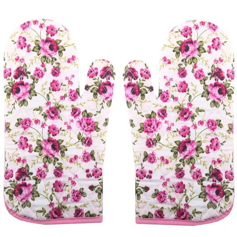 دستکش فر طرح گل بسته 2 عددی