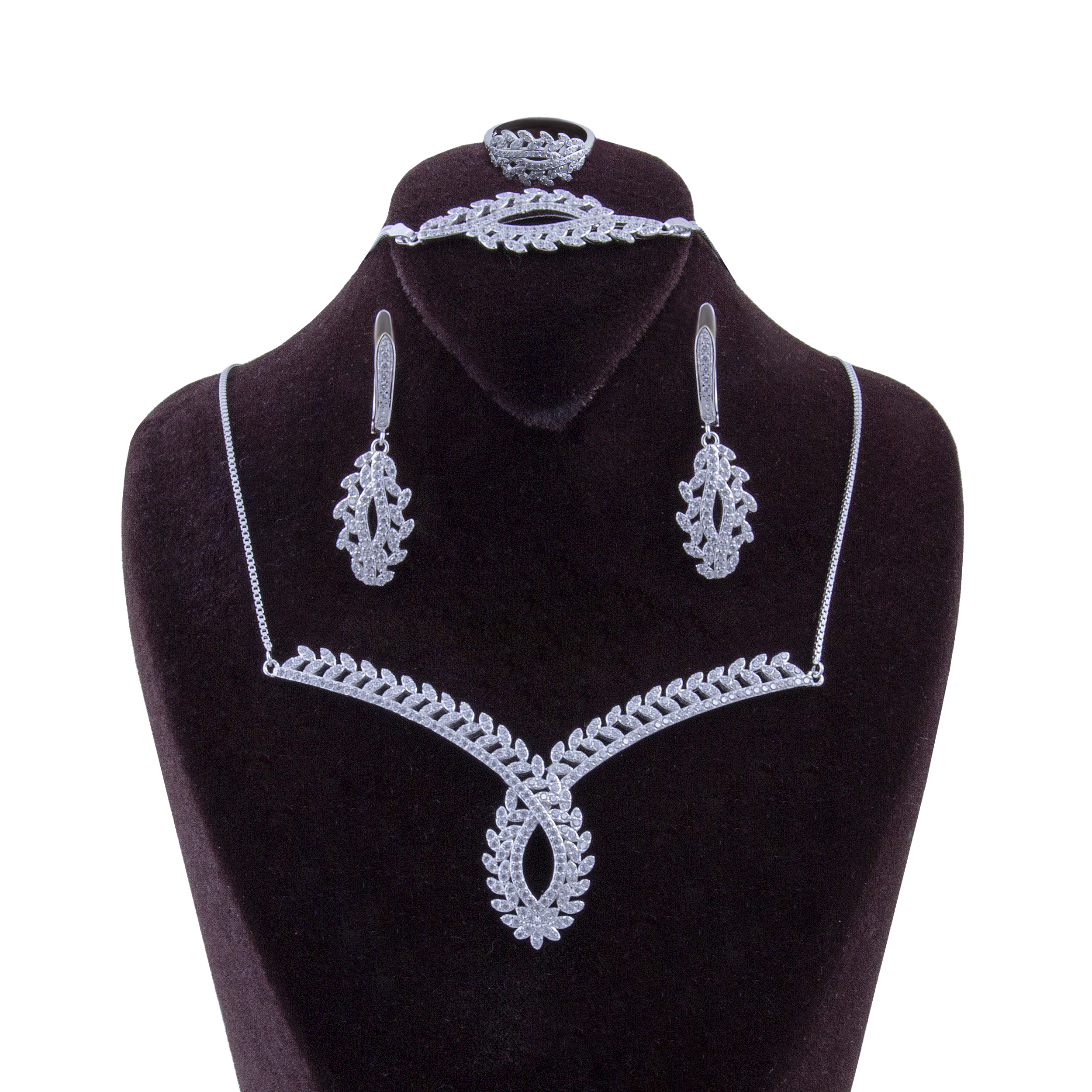  ست نقره زنانه بازرگانی میلادی کد NTR_035 