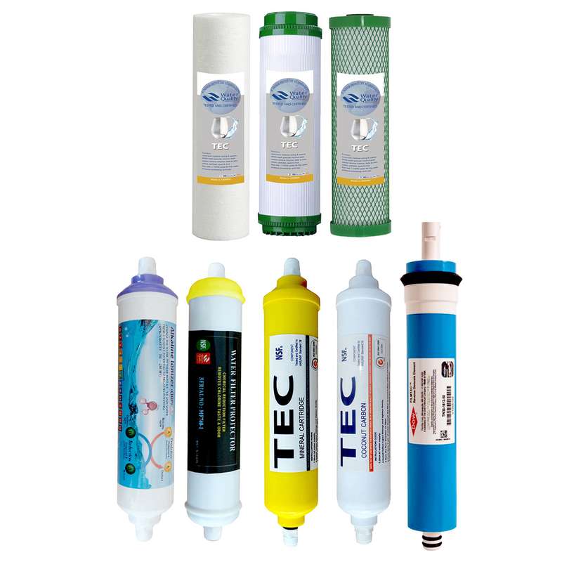 فیلتر دستگاه تصفیه کننده آب مدل FILTER RO- AT8MG مجموعه 8 عددی فیلتر دستگاه تصفیه کننده آب مدل FILTER RO- AT8MG مجموعه 8 عددی