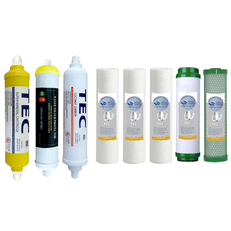 فیلتر دستگاه تصفیه کننده آب مدل FILTER RO- AT8SG مجموعه 8 عددی فیلتر دستگاه تصفیه کننده آب مدل FILTER RO- AT8SG مجموعه 8 عددی