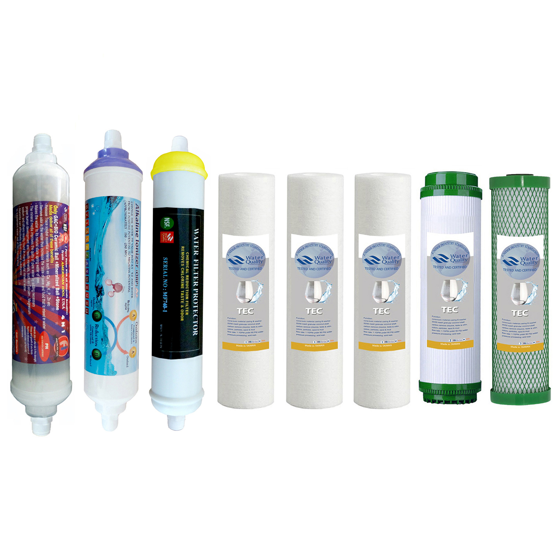 فیلتر دستگاه تصفیه کننده آب مدل FILTER RO- AT8QB مجموعه 8 عددی فیلتر دستگاه تصفیه کننده آب مدل FILTER RO- AT8QB مجموعه 8 عددی