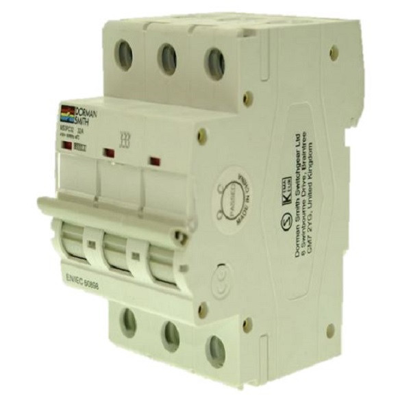 فیوز مینیاتوری سه فاز 50 آمپر دورمن اسمیت مدل MS3PC50