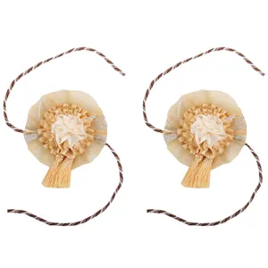 پرده جمع کن طرح گل بسته 2 عددی